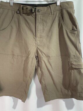 prAna Mens Zion Cargo Shorts Size 36x12 Brown Tan Hiking Climbing Stretch Active